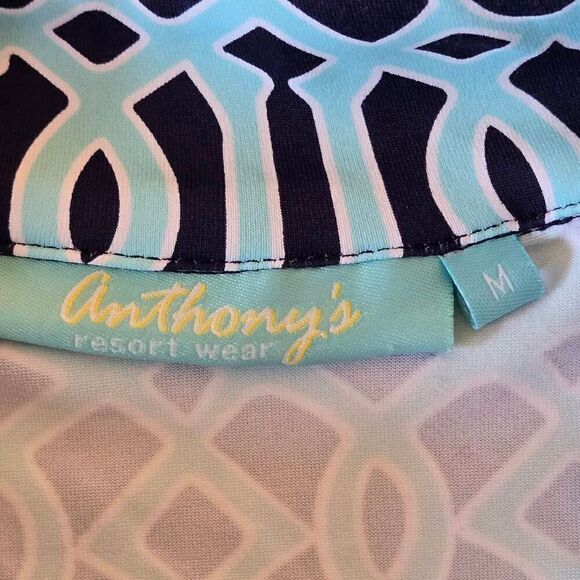 Anthonys Resort Wear Womens Quarter Zip Sun Protection Long Sleeve Top Medium - Picture 2 of 11